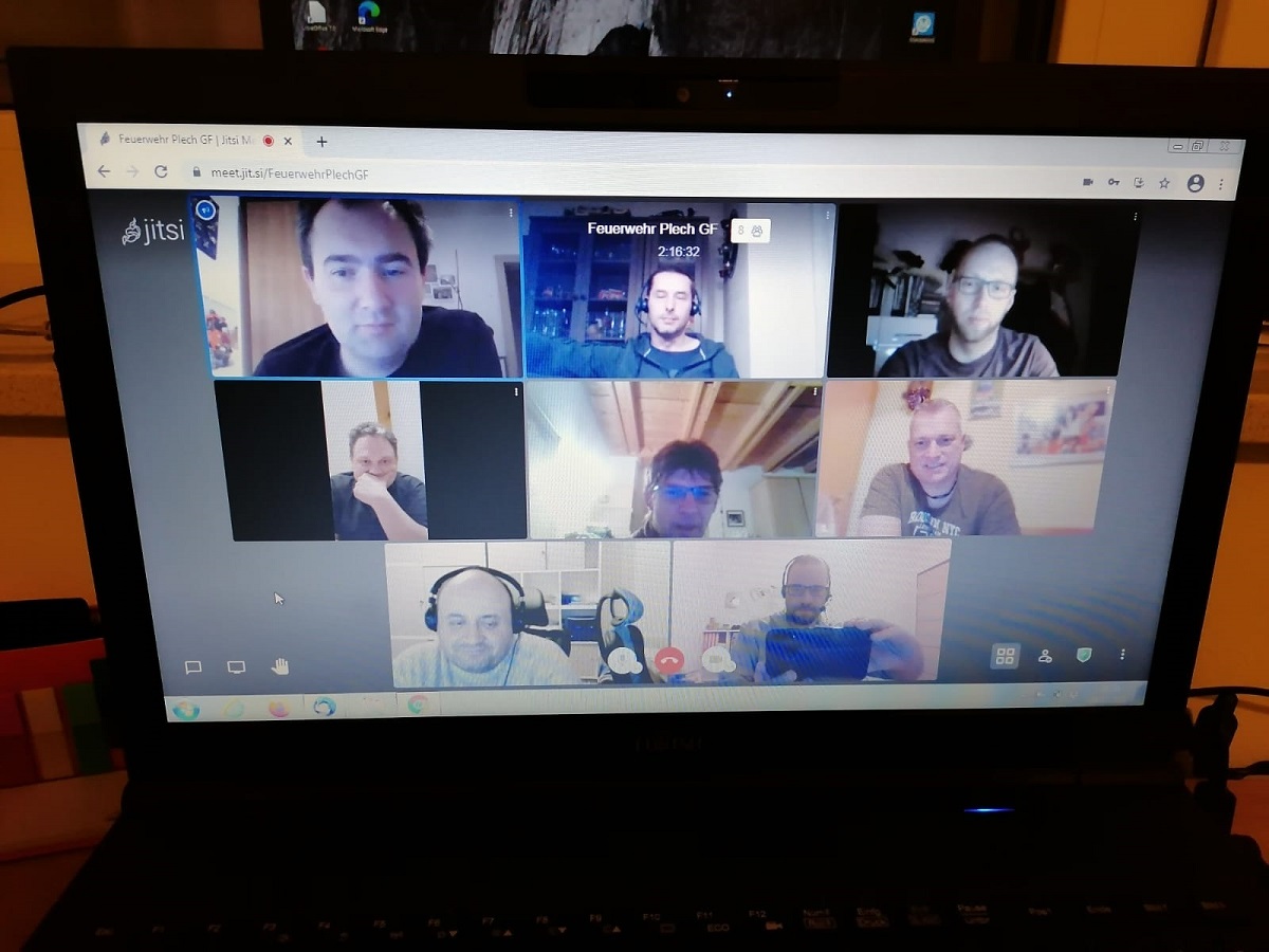 Foto der ersten online Gruppenführer Besprechung