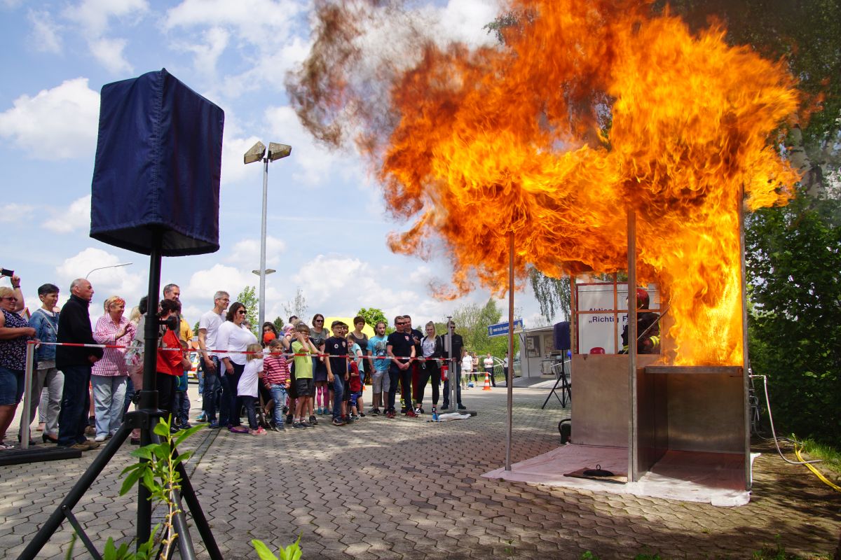 Simulierter Küchenbrand
